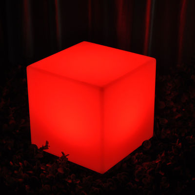 ที่ส่องแสงในภายนอก LED Cube Light Chair พลาสติก IP65 กันน้ํา สําหรับการตกแต่งปาร์ควิลล่า
