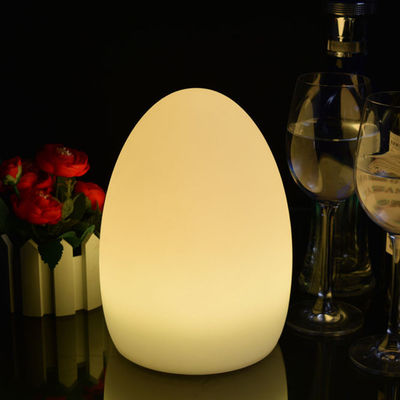 ห้องนอน LED ไข่ โต๊ะโคมไฟ USB สามารถชาร์จใหม่ได้ ด้วยแบตเตอรี่ลิตยูม