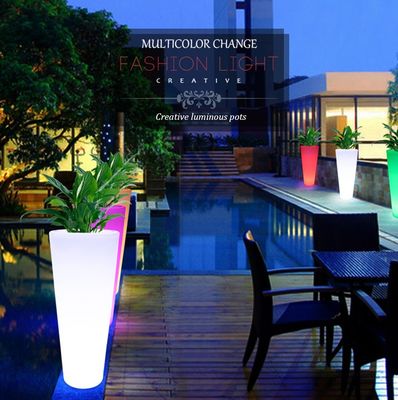 ไฮบอยแสง LED กระถางดอกไม้เทียมที่มี 16 สีเปลี่ยนด้วยรีโมทคอนโทรล