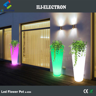 การควบคุมระยะไกล การเปลี่ยนสี Led Flower Pot สําหรับร้านขายเครื่องดื่ม