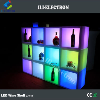 ถังน้ํา LED สี่เหลี่ยมพลาสติกแบบกันน้ําที่สามารถชาร์จใหม่ได้ สําหรับบาร์