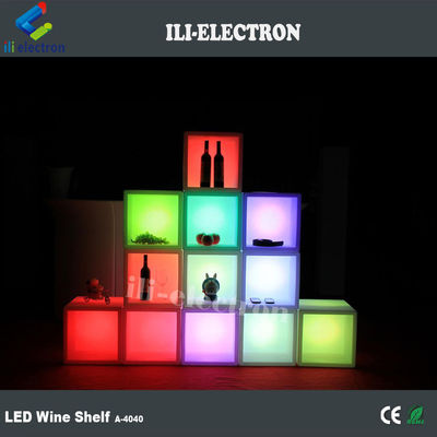 ถังน้ํา LED สี่เหลี่ยมพลาสติกแบบกันน้ําที่สามารถชาร์จใหม่ได้ สําหรับบาร์