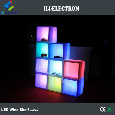 ถังน้ํา LED สี่เหลี่ยมพลาสติกแบบกันน้ําที่สามารถชาร์จใหม่ได้ สําหรับบาร์