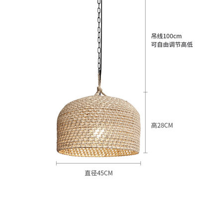3500K Creative Rattan Pendant Light Switch Control สําหรับห้องนั่งเล่น
