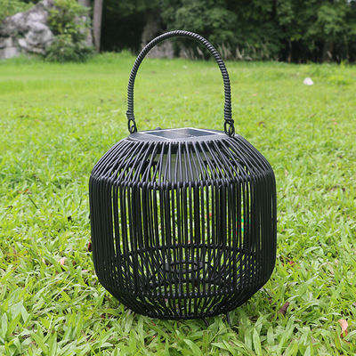 แสงแสงอาทิตย์แบบผสมผสาน Rattan พกพา 3500K IP65 กันน้ํา