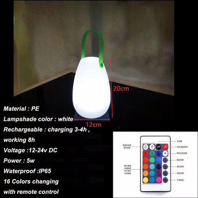 2700K CCT พลาสติก LED หลอดพกพา สามารถชาร์จใหม่ได้ สําหรับร้านอาหาร