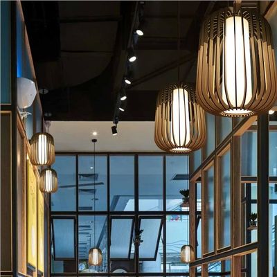Nodic Rattan Pendant Light Chandelier Switch Control สําหรับตกแต่งบ้าน