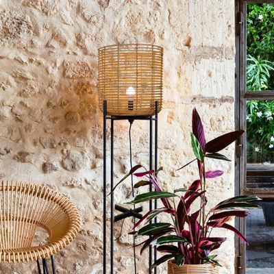 4 ขา Wicker แปลงพื้น Rattan สําหรับบรรยากาศห้องนั่งเล่น