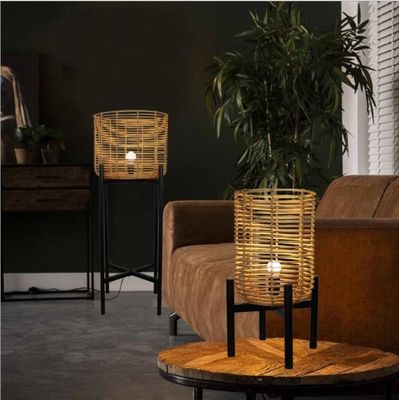4 ขา Wicker แปลงพื้น Rattan สําหรับบรรยากาศห้องนั่งเล่น