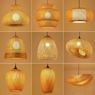 3500K วงกลมไม้ยางผสมแสง LED วงกลมแสง Rattan OEM ODM