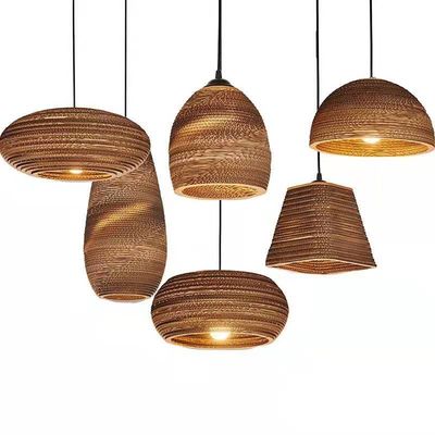 มือทํา Wicker Rattan Pendant Chandelier 150 องศา การควบคุมการปรับมุมรัง
