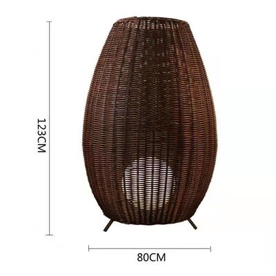 มือทํา Wicker Rattan Pendant Chandelier 150 องศา การควบคุมการปรับมุมรัง