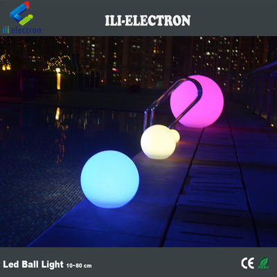 สีสันสามารถชาร์จได้ ดาวน้ํากันแสง LED ลูกบอล