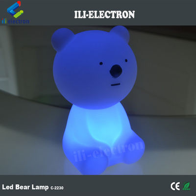 เปลี่ยนสี โต๊ะพลาสติกแบบชาร์จได้ น่ารัก แสงหมี LED