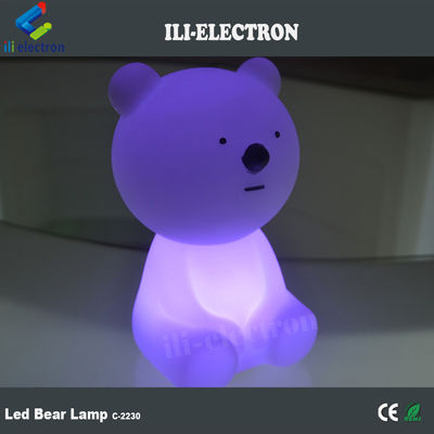 เปลี่ยนสี โต๊ะพลาสติกแบบชาร์จได้ น่ารัก แสงหมี LED