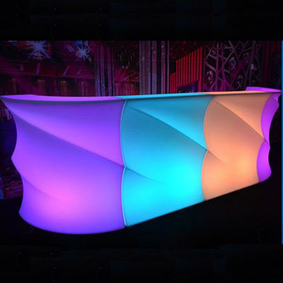 รูปแบบคลื่น แสงสว่าง LED บาร์คอนเตอร์, กลางแจ้ง Light Up Bar Table กันน้ํา