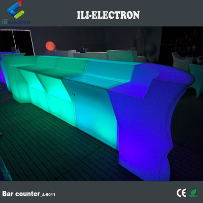 รูปแบบคลื่น แสงสว่าง LED บาร์คอนเตอร์, กลางแจ้ง Light Up Bar Table กันน้ํา