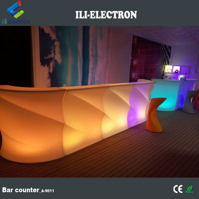 รูปแบบคลื่น แสงสว่าง LED บาร์คอนเตอร์, กลางแจ้ง Light Up Bar Table กันน้ํา
