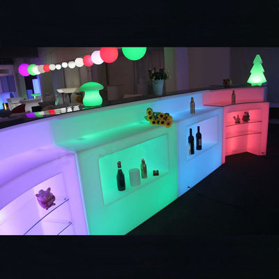 โต๊ะบาร์ LED ร้านอาหารโมเดิร์นพลาสติกพาณิชย์ CE ROHS UL