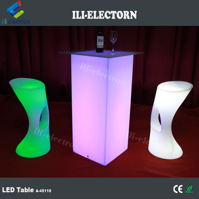 โต๊ะเฟอร์นิเจอร์ไฟฟ้า LED RGB ที่ทันสมัย พร้อมแบตเตอรี่ลิตยู