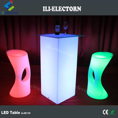 โต๊ะเฟอร์นิเจอร์ไฟฟ้า LED RGB ที่ทันสมัย พร้อมแบตเตอรี่ลิตยู
