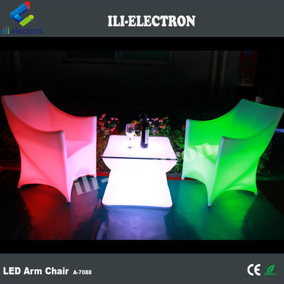 PE พลาสติก LED ไฟฟ้าเก้าอี้ RGB กับแบตเตอรี่ลิตยู