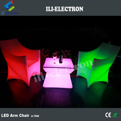 PE พลาสติก LED ไฟฟ้าเก้าอี้ RGB กับแบตเตอรี่ลิตยู
