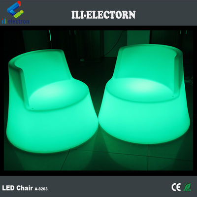100% PE พลาสติกสามารถชาร์จใหม่ได้ RGB ไฟสว่างนําม้าทะเลที่ส่องแสงเก้าอี้