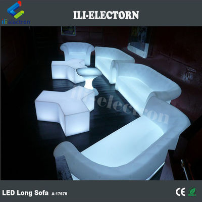 พลาสติกเปลี่ยนสี Led เฟอร์นิเจอร์ ส่องแสง โซฟายาว