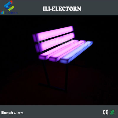 16 สี พลาสติกสว่าง Led เฟอร์นิเจอร์กลางแจ้ง ที่นั่งสวน