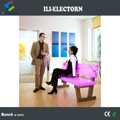 16 สี พลาสติกสว่าง Led เฟอร์นิเจอร์กลางแจ้ง ที่นั่งสวน