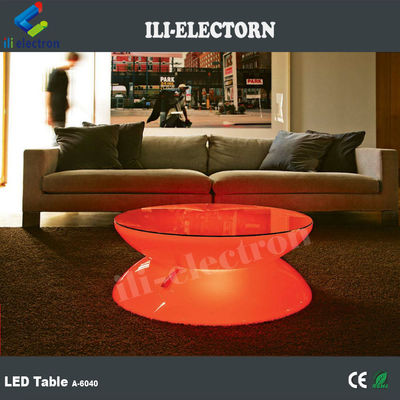 โต๊ะนั่งเล่นกลม LED พลาสติก RGB ระยะไกล