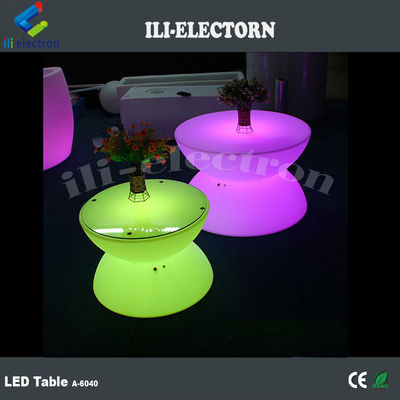 โต๊ะกาแฟแสงสว่างหลายสีเปลี่ยนกลางแจ้ง LED