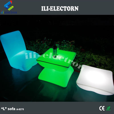PE พลาสติก LED เฟอร์นิเจอร์กระจ่างกระจ่าง โต๊ะค็อกเทล 16 สีเปลี่ยนได้