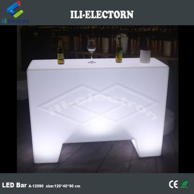 เปลี่ยนสี พลาสติก LED โต๊ะบาร์พกพา Infarad ระยะไกล