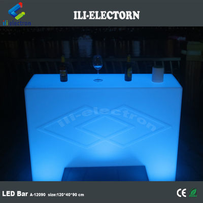 เปลี่ยนสี พลาสติก LED โต๊ะบาร์พกพา Infarad ระยะไกล