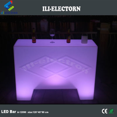 เปลี่ยนสี พลาสติก LED โต๊ะบาร์พกพา Infarad ระยะไกล