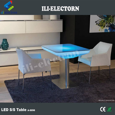 เฟอร์นิเจอร์บาร์แบบ LED สีสันสดใส โต๊ะส่องแสง โต๊ะกาแฟ