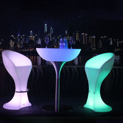 โต๊ะค็อกเทลแสง LED พลาสติก สูง 106 ซม. สําหรับงานเลี้ยง