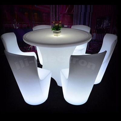 โต๊ะอาหารกลางวัน LED ร้านอาหารแบบกลมแบบทันสมัย
