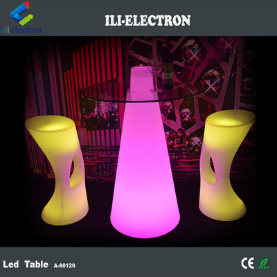 RGB สีเปลี่ยน LED โต๊ะบาร์ โต๊ะค็อกเทลสว่างที่ทันสมัย