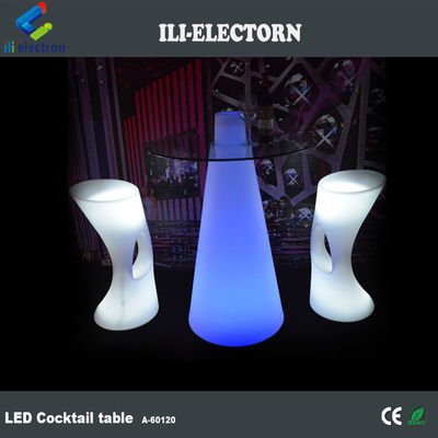RGB สีเปลี่ยน LED โต๊ะบาร์ โต๊ะค็อกเทลสว่างที่ทันสมัย