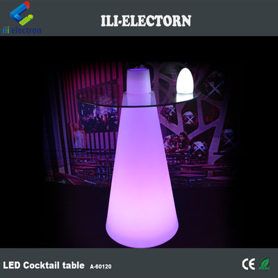 RGB สีเปลี่ยน LED โต๊ะบาร์ โต๊ะค็อกเทลสว่างที่ทันสมัย
