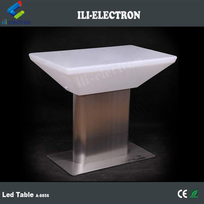 โต๊ะอาหาร LED สี่เหลี่ยมพลาสติกที่เปลี่ยนสี