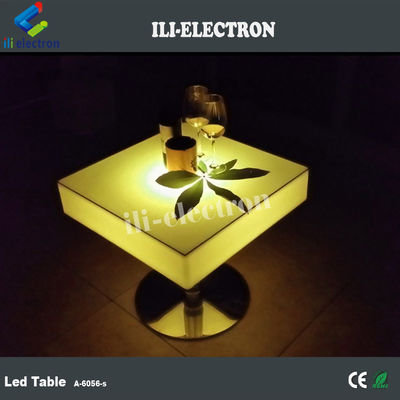 LED สี่เหลี่ยมพาณิชย์ ไฟขึ้น โต๊ะค็อกเทล สามารถชาร์จใหม่ได้ด้วยสแตนเลส