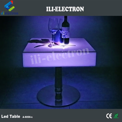 LED สี่เหลี่ยมพาณิชย์ ไฟขึ้น โต๊ะค็อกเทล สามารถชาร์จใหม่ได้ด้วยสแตนเลส