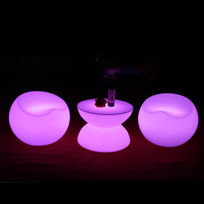 โต๊ะและเก้าอี้ LED ปลาสติก PE RGB ระยะไกล