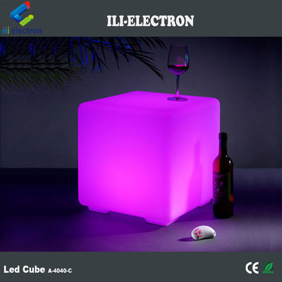วัสดุ PE LED นั่งลูกกลองสําหรับการตกแต่ง LED นั่งลูกกลองโต๊ะ
