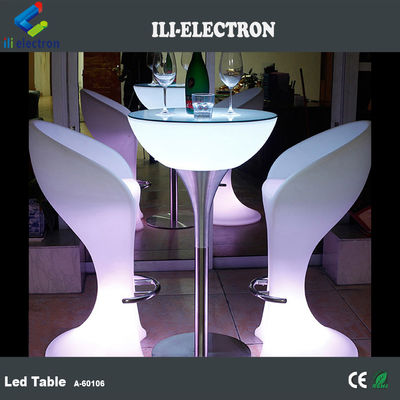 ขายร้อนโรงงานข้อเสนอตรง โปรแกรมหมุน โปรแกรมพลาสติก LED โต๊ะบาร์ด้วยเหล็กไร้ขัด