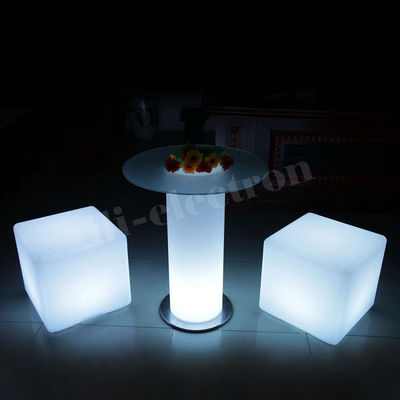 โต๊ะบาร์กระจก LED โต๊ะค็อกเทลปาร์ตี้